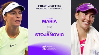 Tatjana Maria vs Nina Stojanovic  2024 Mérida Round 1  WTA Match Highlights [upl. by Ailam777]