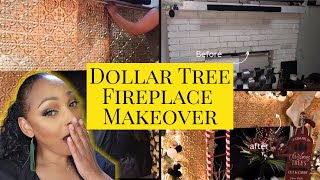 Fireplace Makeover on a Budget Dollar Tree Tile Transformation  DIY Home Decor Magic [upl. by Assenahs]