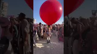 Grooving Girl at Festival With Balloon on Head [upl. by Zohara338]