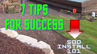 HOW TO LAY SOD PROPERLY Sod Laying FROM start to FINISH [upl. by Farland935]