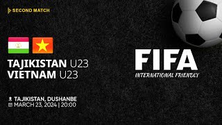 Tajikistan U23 vs Vietnam U23  International Friendly  Match 2  23 March 2024 [upl. by Yhtomiht8]