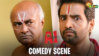 A1  Comedy Scene  Santhanam  MS Bhaskar  Manohar  Adithya TV [upl. by Kaazi]