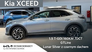 Kia XCEED MY2024 15 TGDI 160KM 7DCT wersja GTLine w kolorze Lunar Silver z CZARNYM dachem  4K [upl. by Reifnnej]