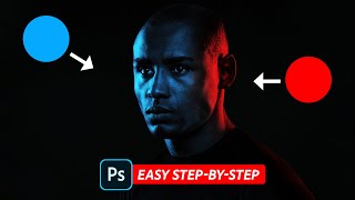 Simple Way To Apply a DUAL LIGHTING Effect In Photoshop [upl. by Draillih256]