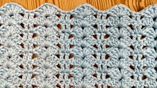 Simple amp beautiful lace blanket for beginners and beyond 💙 [upl. by Leirbma]