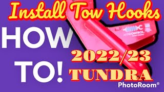 HOW TO INSTALL 202223 TUNDRA TOW HOOKS [upl. by Ruby]