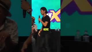 Tom Holland Did the Iconic Peter and Ned Handshake Live with a Fan [upl. by Asher]