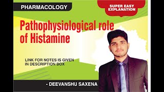 Pathophysiological Role of Histamine I Histamine I KD tripathi I Pharmacology [upl. by Oster903]