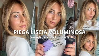 PIEGA LISCIA e VOLUMINOSA in pochi minuti  impacco preshampoo spazzola Nala e bigodini [upl. by Eimmat]