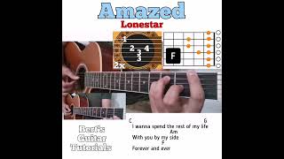 Amazed  Lonestar guitar chords w lyrics amp plucking tutorial [upl. by Netnert]