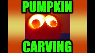 How to Carve Googly Eyes  Pumpkin Carving [upl. by Goodhen]