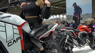 Moto Morini X Cape 1200 n Milano  Eicma 2023  Hostess Showgirls Fancam  Part 2 Like n Subscribe [upl. by Caresa]