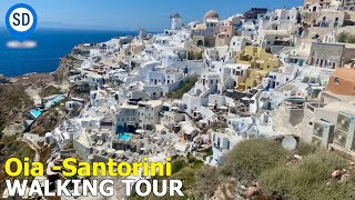 Oia Santorini Greece  Main Street Virtual Walking Tour [upl. by Eelta32]