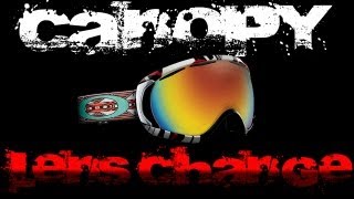 How To Oakley CANOPY snow googles lens change [upl. by Donnenfeld]