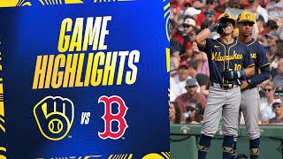 Brewers vs Red Sox Game Highlights 52524  MLB Highlights [upl. by Caresa]