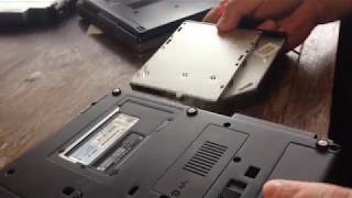 How to Remove and Install a New DVD Disc Drive on a HP Elitebook 8540P [upl. by Worra]