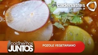 POZOLE VEGETARIANO ¿Cómo hacer pozole vegetariano  Receta de comidas mexicanas [upl. by Nyrhtak]