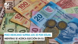 Peso mexicano supera los 20 por dólar mientras se acerca elección en EU [upl. by Castara602]