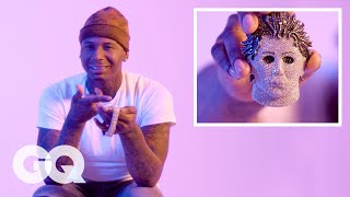 Moneybagg Yo Shows Off His Insane Jewelry Collection  GQ [upl. by Ridglea]