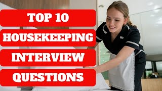 HOTEL HOUSEKEEPING Interview Questions amp Answers  How to Get a Housekeeper Job [upl. by Alyos11]