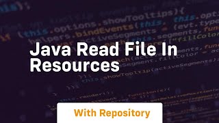 java read file in resources [upl. by Robson]