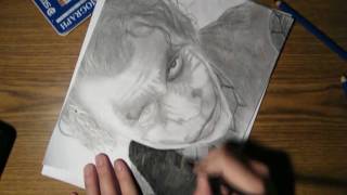 Heath Ledger As The Joker  Time Lapse Drawing HD [upl. by Cooperman]