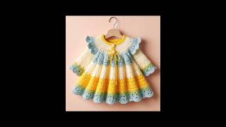 Baby girl crochet dresses trending fashion howtomakejewelleryathome beautiful [upl. by Ahsirat]