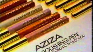 1985 Aziza Polishing Pen amp Mascara Commercial [upl. by Raybin]