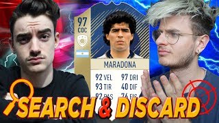 ADDIO MARADONA 97 SCARTATO SEARCH AND DISCARD CHALLENGE VS EXSET Fifa 18 [upl. by Kristof]