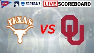 Texas Longhorns VS Oklahoma Sooners  NCAA Football Live Scoreboard [upl. by Adolph674]