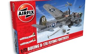 Airfix  Boeing B17G Flying Fortress  172 Scale Model  In Box Review [upl. by Ruthie]