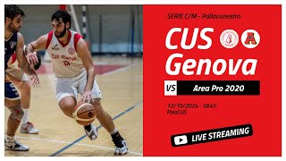 🏀 CUS Genova Basket vs Area Pro 2020  Serie CM [upl. by Atalanti]