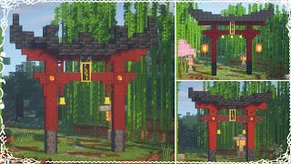 minecraft Top 3 Torii Gate I 120 update Tutorial ⛩️ [upl. by Ayhtak]