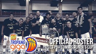 TNT TROPANG GIGA OFFICIAL ROSTER  2023 PBA COMMISSIONERS CUP [upl. by Lakym]