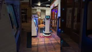 Robotic waiter at salsas Mexican restaurant in Aiken South Carolina ￼ [upl. by Olwena556]