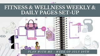 Plan With Me Fitness and Wellness Weekly and Daily Pages using a lot of Stickers [upl. by Pond833]