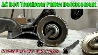 560SL  AC Belt Tensioner Pulley Replacement [upl. by Pomfret]