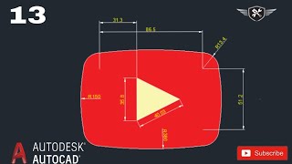 Autocad 2d Practice Drawing 13  AutoCAD tutorial for beginners akd autocad design [upl. by Adarbil]