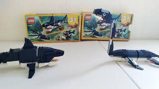 Megalodon vs plesiosauruslego creator 31088 deep sea creatures 2 sets [upl. by Ardaed]