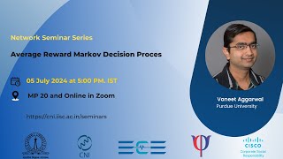 Average Reward Markov Decision Process  Prof Vaneet Aggarwal [upl. by Eelirrem989]