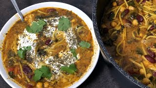 Afghan Ash Recipe آش رشته Noodle Soup Recipe Ramadan Recipe [upl. by Ecirual]