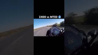 Z400 vs mt03 motos mt03 [upl. by Alim]