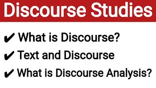 What is discourse Text and discourse  What is discourse analysis Discourse Studies discourse [upl. by Lora]