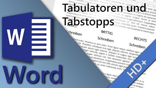 Word Tabulatoren und Tabstopps rechtsbündig und andere Ausrichtungen [upl. by Dazhehs654]