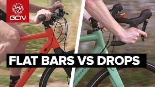 Flat Bar Vs Drop Bar Road Bikes  Comfort Speed amp Ease [upl. by Dnaloy]