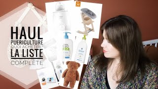 HAUL ACHATS BÉBÉ Mes essentiels puériculture  matériels soins [upl. by Leo210]