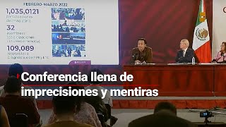 ¡PURAS MENTIRAS Así fue la primera conferencia vespertina de la SEP [upl. by Lehrer]