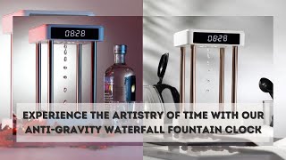 Anti Gravity Waterfall Fountain Clock  Anion Purifying Water Drop Hourglass with Lamp and Clock [upl. by Warp]