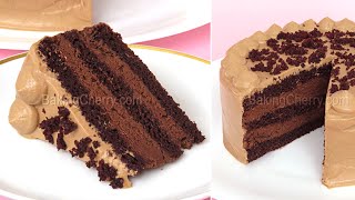 EggFree CHOCOLATE MOUSSE CAKE  Eggless Chocolate Dessert Recipe  Baking Cherry [upl. by Nonnelg50]