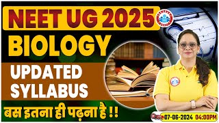 NEET UG 2025 Syllabus Update  NEET Biology Syllabus 2025  NEET Syllabus 2025 Biology By RWA [upl. by Greer]